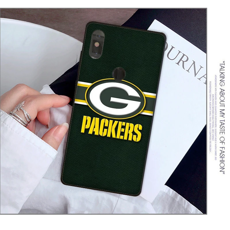 Green Bay Упаковщики ТПУ мягкий силиконовый черный чехол для телефона для Xiaomi redmi Note 7 mi 9 mi x2 mi x2S Note3 8 8SE redmi 5 5Plus Note4 4X