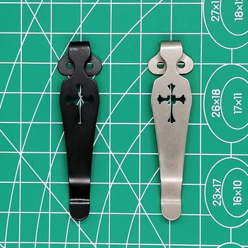 

OEM Titanium Pocket Knife Clip Waist Clip 2-Hole for Spyderco Paramilitary pm2 c81 c10 c11 Knife Back Clip