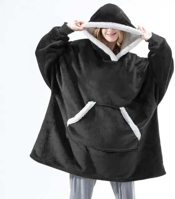 Blanket with Sleeves Women Oversized Hoodie Fleece Warm Hoodies