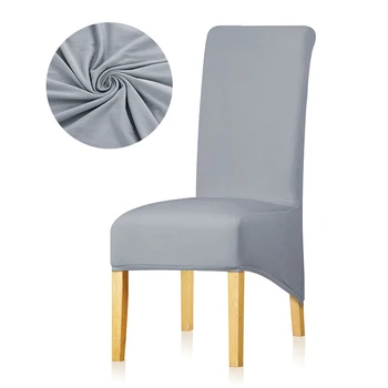 

Leorate 11 Colors XL Size Stretch Chair Cover Long Back Europe Style Seat Covers Elastic Chair Covers Banquet Home Hotel Party