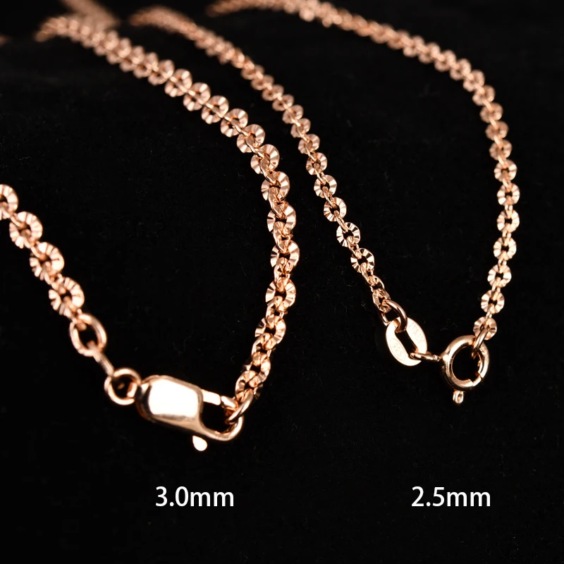 Hde302d7399454b7ea5d732e1954a3ddaj 925 Sterling Silver Rose Gold Platinum Color O-chain Long 40, 45, 50, 60, 70, 80cm Wide 2.5, 3mm Shine Necklace Fashion Gift Mallzona