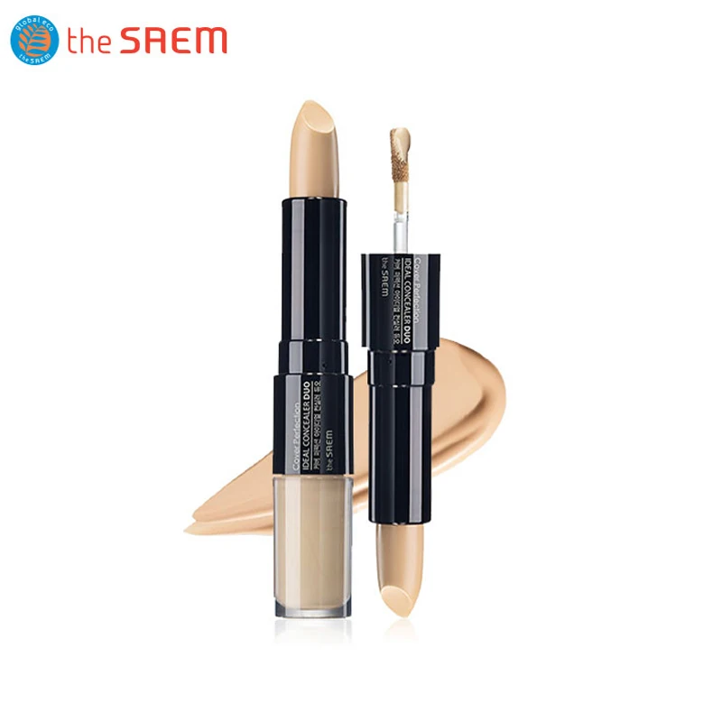 

THE SAEM Cover Perfection Ideal Concealer Duo 4.2g+4.5g Double-headed Concealer Stick Long Lasting Makeup Korea Cosmetics