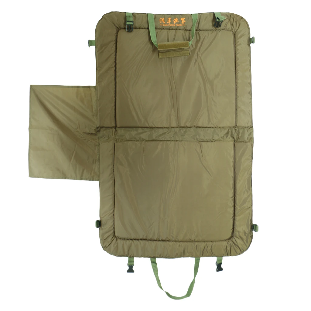 

Waterproof Cloth Unhooking Mat Carp Fishing Foldable Landing Mat Elasticated Transport Straps for Fish Care Protection