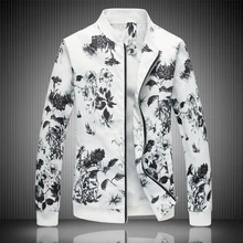 Весенняя мужская куртка с принтами, модная Молодежная куртка размера плюс, летние мужские белые костюмы пальто M-5XL 6XL