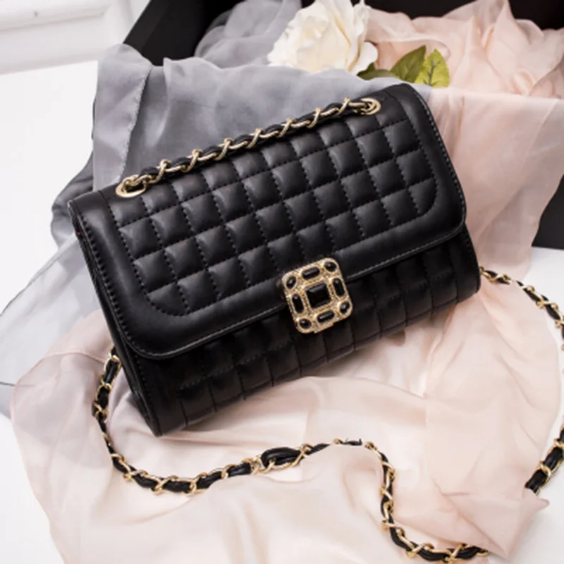 

2020 New Style Rhombus Chain WOMEN'S Bag Bag Versatile Cool GIRL'S Plum Lock Shoulder Diagonal Bag