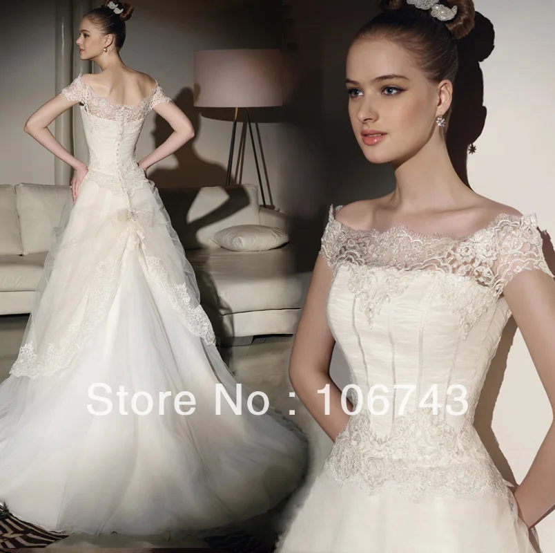 

free shipping 2018 Sweet Princess Champagne Cap sleeve Custom Bridal Gown All sizes mother of the bride dress