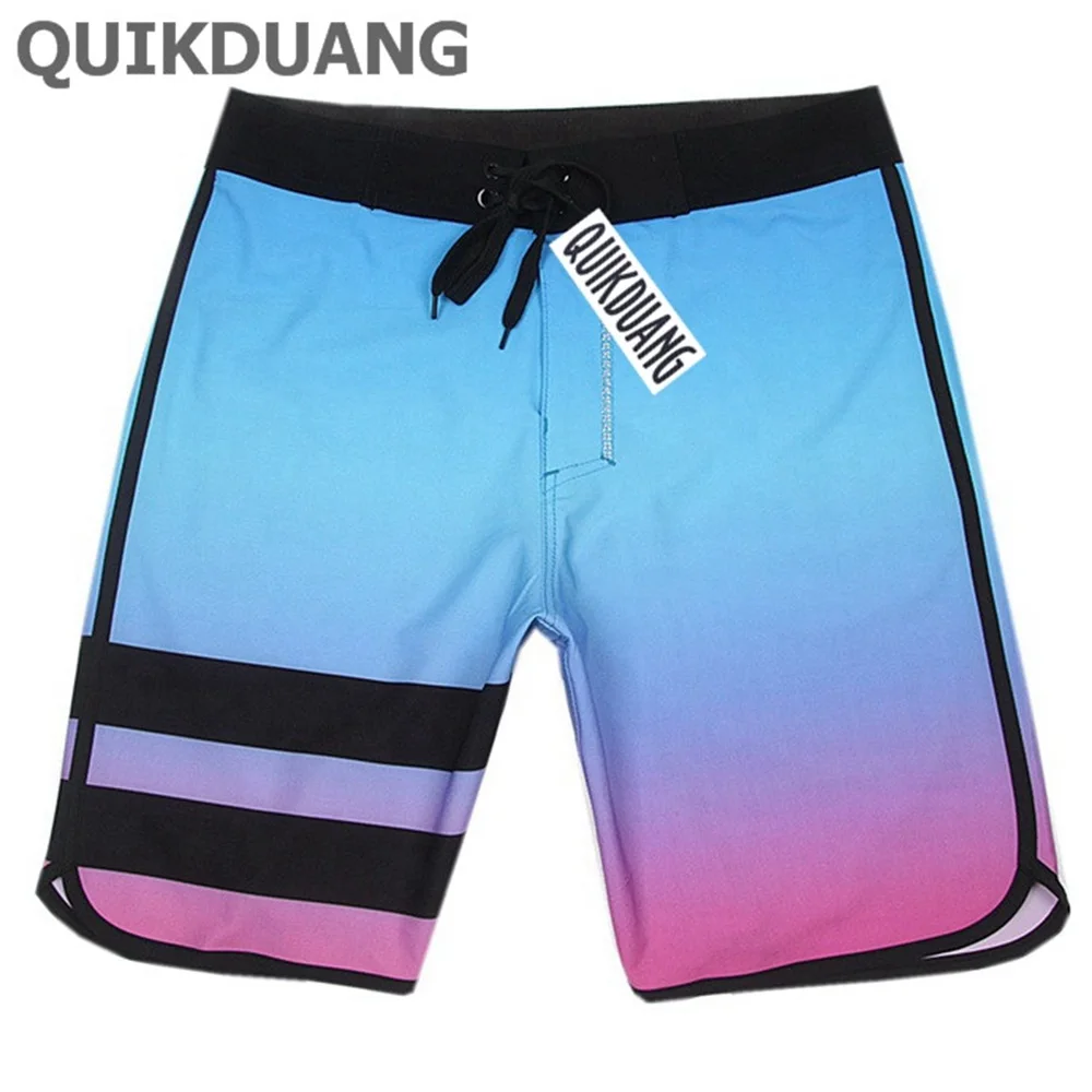 QUIKDUANG мужские пляжные шорты быстросохнущие пляжные шорты из эластана и спандекса Модные мужские шорты-бермуды повседневные шорты 30-38