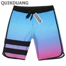 QUIKDUANG мужские пляжные шорты быстросохнущие пляжные шорты из эластана и спандекса Модные мужские шорты-бермуды повседневные шорты 30-38