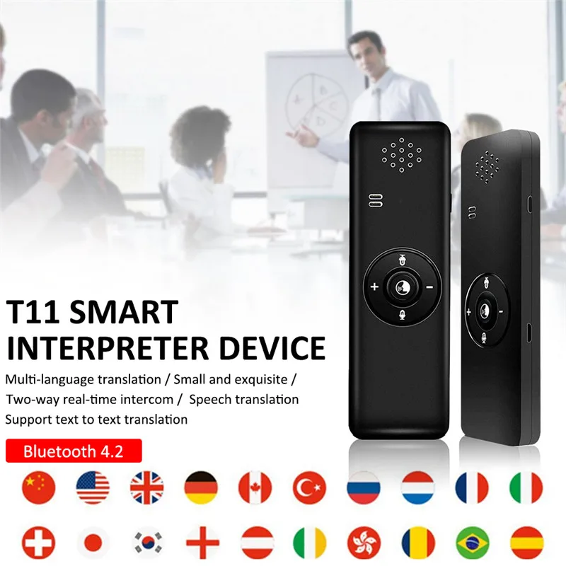 Translaty Enence Смарт мгновенный в реальном времени голосовой переводчик мульти-LanguagesTranslator 40+ языков Bluetooth беспроводной переводчик