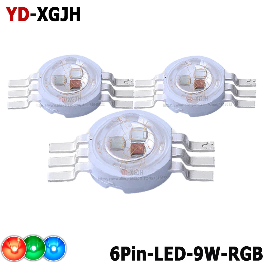 Светодиодный светильник высокой мощности с чипом RGB SMD светодиодный 3 Вт 9 Диод для