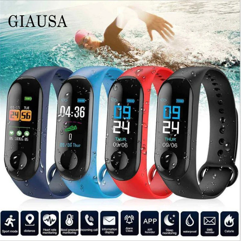 

M3 SmartWatch Heart Rate Monitor Fitness Tracker Blood Pressure fashion Smart watch bracelet ladies girl gift for Mi Band PK Y5