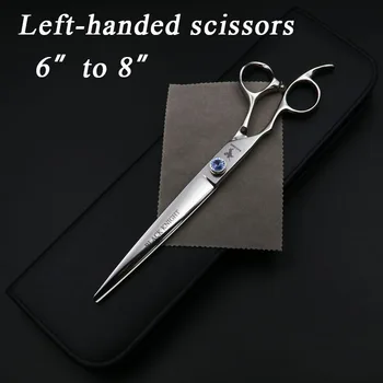 

6''/7''/8'' Japan 440C Professional Left Hand Hair Scissors Hairdressing Scissors Cutting Pet Dog Grooming Shears