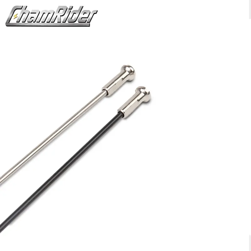 Made Spoke Radius knitting Needle Stainless Steel 14G Black Sliver Straight Head Bicycle Spokes Brass Nipple