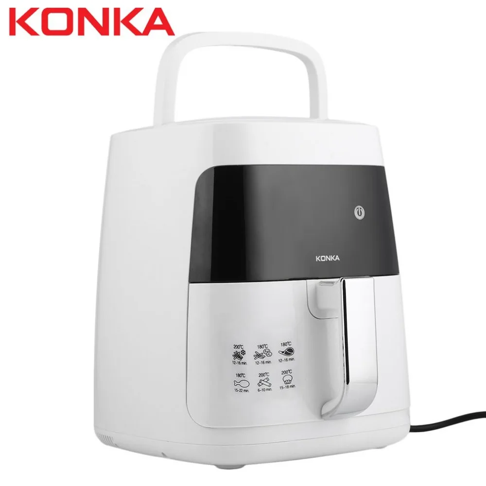 

Microcomputer Intelligent Control KONKA KGKZ-2501 220V 2.5L Smokeless Electric Air French Fries Machine Non-stick Fryer