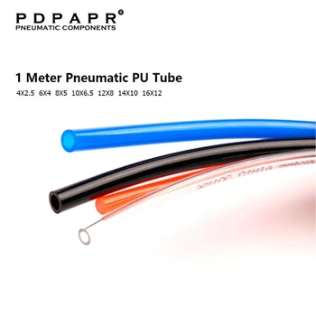 

1m Pneumatic hose PU High pressure OD 4 6 8 10 12 14 16 18 20mm Air water Pipe Polyurethane Tube Fittings for Compressor hose
