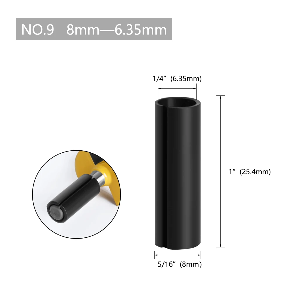 LA VIE 1pc CNC Router Bit Hohe Präzision Adapter Collet Fräsen Cutter Werkzeug Adapter Halter 6mm 6,35mm 8mm 10mm 12mm 12,7mm 4001 – Detail 11
