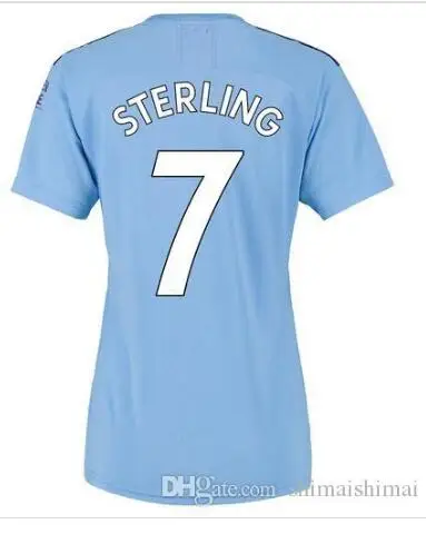 Для женщин и девочек KUN AGUERO MAN CITY 19 20 футбольная майка SILVA maillot SANE женская футбольная рубашка 3-го третьего Стерлинга - Цвет: Women
