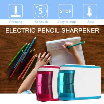 

KICUTE Electric Pencil Sharpener Stationery Tools Safe Automatic Pencil Sharpener Pencil Knife for School Students Artists
