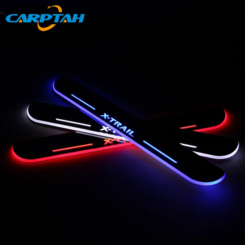 Trim Pedal Car Exterior Parts LED Door Sill Scuff Plate Pathway Dynamic Streamer light For Nissan X-trail T32 2013 - 2018 2019 | Автомобили