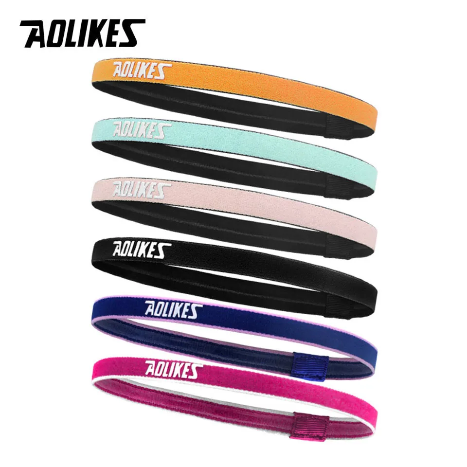 AOLIKES 1 шт. эластичная повязка на голову Мягкая силиконовая лента для бега йоги