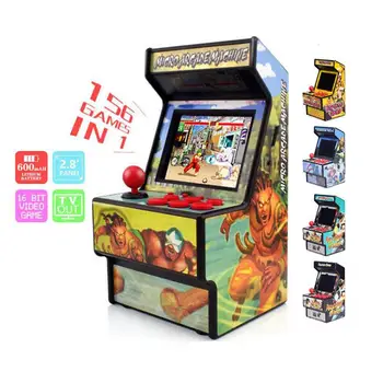 

Five option Retro Mini Arcade Handheld Game Console 16 Bit Game Player Built-in 156 Classic Video Game Console Support TV Output