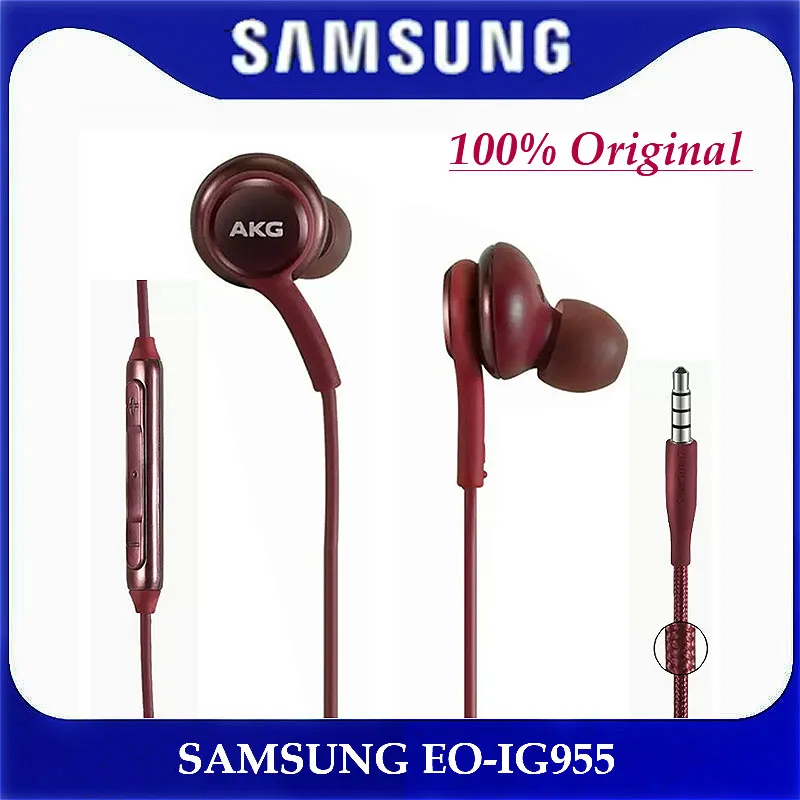 100% оригинальные наушники SAMSUNG IG955 3 5 мм вкладыши с микрофоном проводная гарнитура