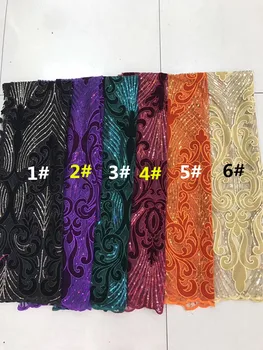 

nice looking feather embroidery tulle mesh lace fabric Cyndi-9.8905 with good quality for party dress