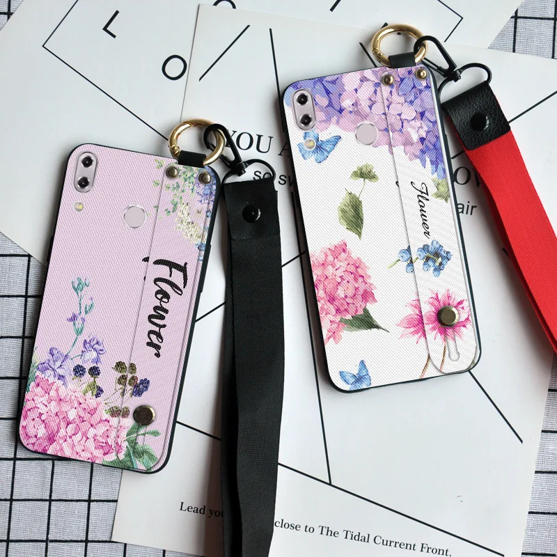 

Wrist Strap Silicone Case For ASUS Zenfone 5Z ZS620KL Hand Band Neck Strap Back Cover For Zenfone 5 2018 ZE620KL Stand Coque