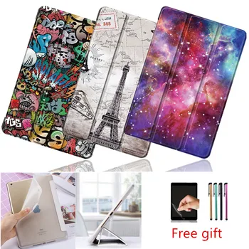 

Silicone Case for ipad 10.2 2019 7th Gen TPU Soft Back 3-fold cover for ipad Air 3 10.5 2019 pro 10.5 2017 Smart Case +film+pen