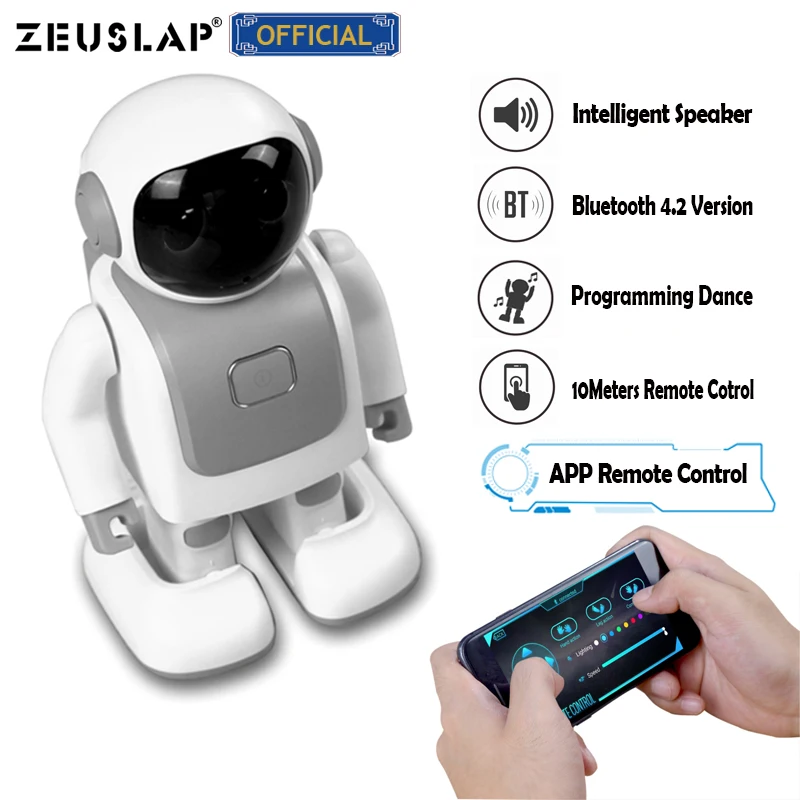 Intelligent Dancing Robot Speaker Wireless Music Speaker Remote Control Program Dance Action Bluetooth Speaker for Kids Gift