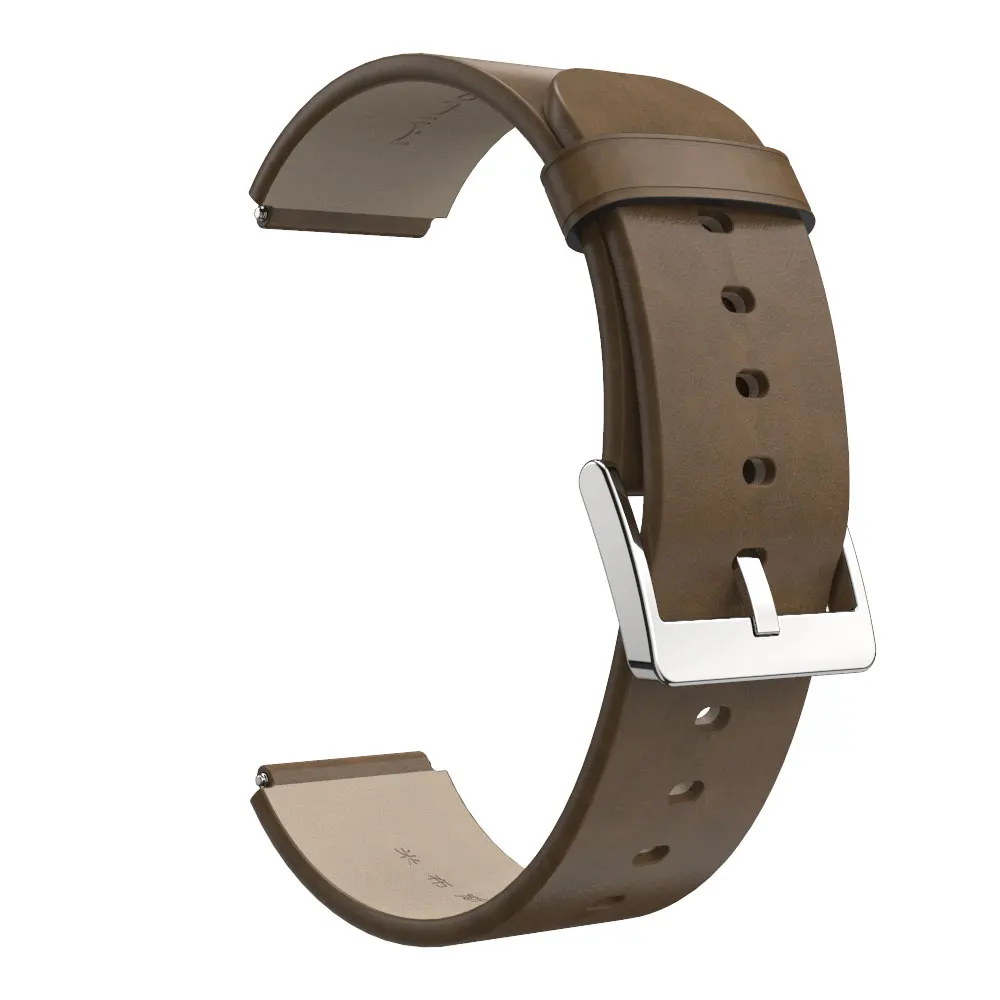 Для Xiaomi Mi часов, глобальный металлический ремешок, кожаный ремешок для умных часов, браслет из нержавеющей стали, идеально подходит для замены, аксессуары - Цвет: Leather-Light Brown
