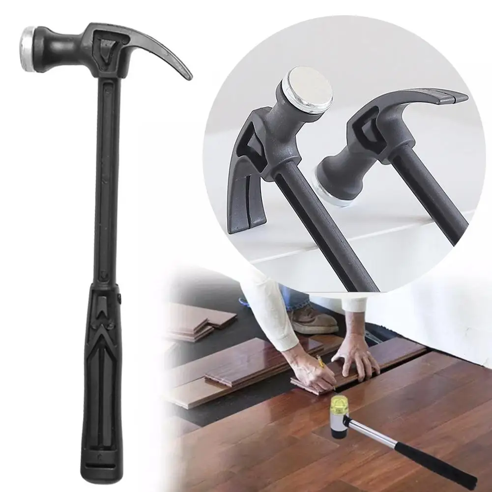 Plastic Handle Mini Hammer Claw Hammer Household Woodworking Nail Puncher Metal Claw Emergency Rescue Tool