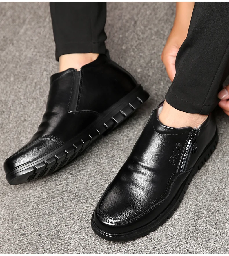 J828 дизайнерская обувь для папы зимние ботинки теплые высокие ботинки мужские зимние ботинки из натуральной кожи, шерсть, подкладка из овчины erkek bot