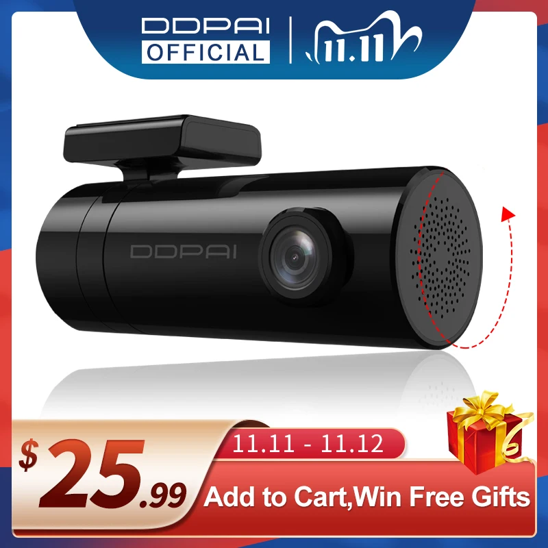 

DDPAI Dash Cam Mini 1080P HD Vehicle Drive Hidden Auto Video DVR Android Wifi Smart Connect Car Camera Recorder Parking Monitor