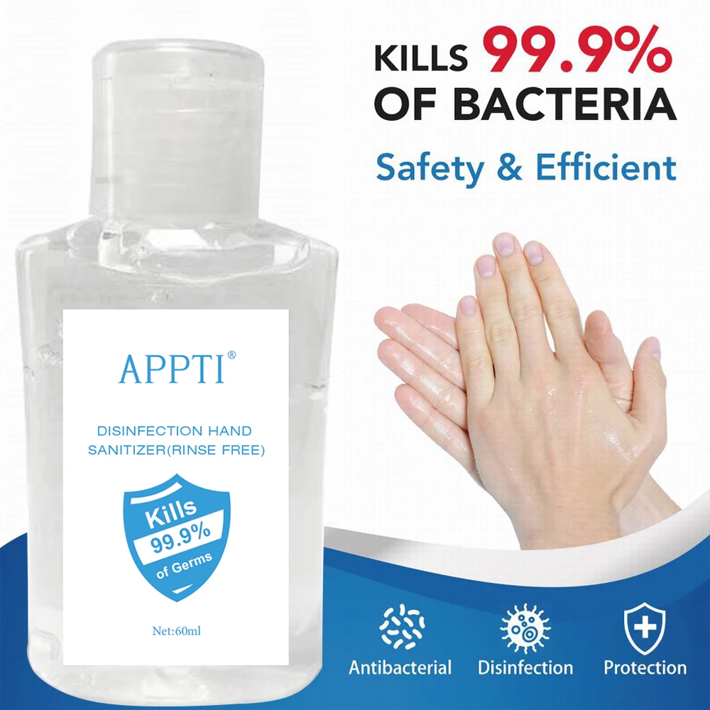 60ml 100ML Anti Bacterial Disposable Hand Sanitizer 75% Alcohol Hand Disinfection Gel Finse Free Gentle Hand Gel For Kids Adults 60ml 100ML Anti Bacterial Disposable Hand Sanitizer 75% Alcohol Hand Disinfection Gel Finse Free Gentle Hand Gel For Kids Adults