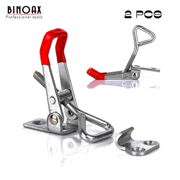 

2Pcs Professional Universal Quick Metal 150Kg 330 Lbs Hold Holding Capacity Latch Hand Tool Toggle Clamp for Woodworking
