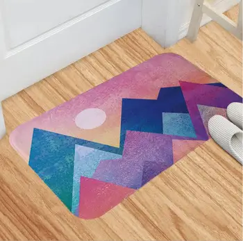 

Colorful Geometric Mountain Plush Carpet Foot Pad Door Mat Carpet Plush Toy 3011