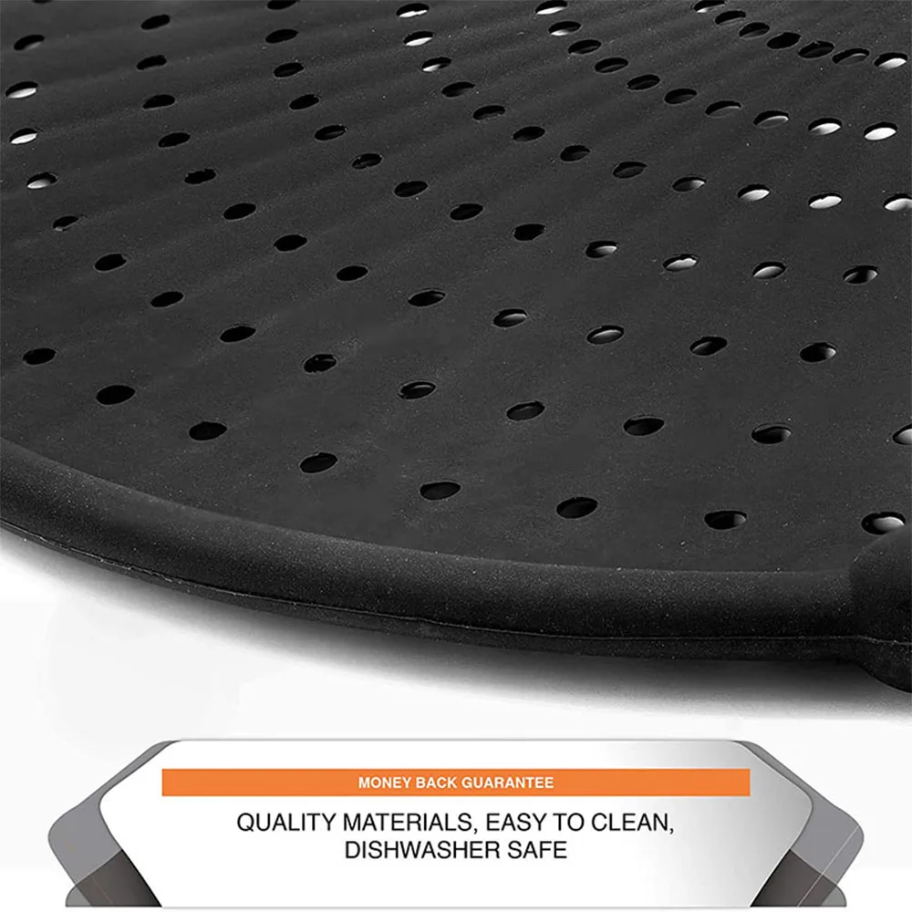 Silicone Splatter Guard Nonstick Oil Grease Pan Lid Oil-Proof Splash Cover Frying Protection Mat Non-Slip Handle Pot kitchen splatter screen kitchen splash guard microwave splatter lid