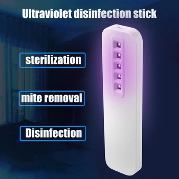 

Handheld UV Sterilization Light Wand 5 LED Germicidal Disinfection Lamp Stick Household UVC Germicidal Light Sterilizing Lights