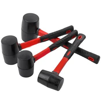 

Rubber Hammer Mallet 8/12/16/ 24 OZ Decoration Tool Hammers Shaft Handle with Grip Installation JDH99