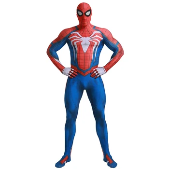 

PS4 Insomniac Games spider boy Carnival Party Zentai Suit Adult Marvel Superhero Classic Halloween Cosplay Skin Tight Costume