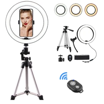 

10 Inch Photo LED Selfie Ring Light Tripod LED Ring Light For Phone Video Camera Studio Make Up Lamp With USB Ring Lamp