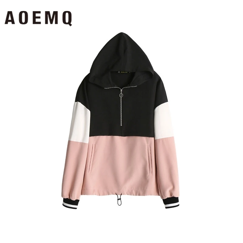 AOEMQ High Street пальто повседневная верхняя одежда куртки на молнии регулируемые пальто кардиган лоскутное полосатый с капюшоном куртки одежда
