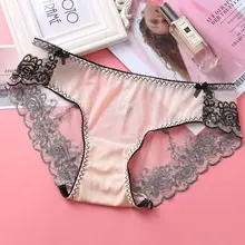 New Sexy Fashion Underwear Women Delicate embroidery low-waist lace Trousers Pure Cotton Crotch Lace Underwear for Women