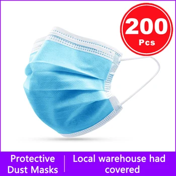 

3 Layer protection dust Masks Face Mask Disposable Mask Elastic Ear Loop Breathable Anti-Dust Filter Safety Mask Respirator