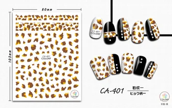 

Ca401-418 New Style Leopord Pattern Nail Sticker Floral-Print Embroidery Flower Nail Sticker Nail Decals