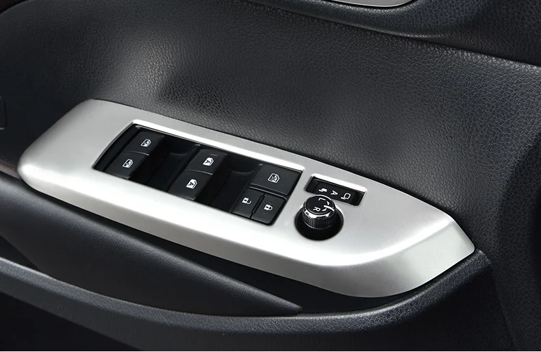 Автомобильный Стайлинг для Toyota Highlander 15-19 декоративные наклейки на окна Кнопка подъема украшение Блестки Стекло Переключатель отделка