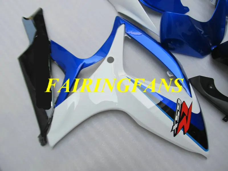 Литья под давлением обтекатель тела комплект для GSXR600 750 K6 06 07 GSXR 600 GSXR750 2006 2007 Белый Синий Обтекатели кузова+ подарки SC64