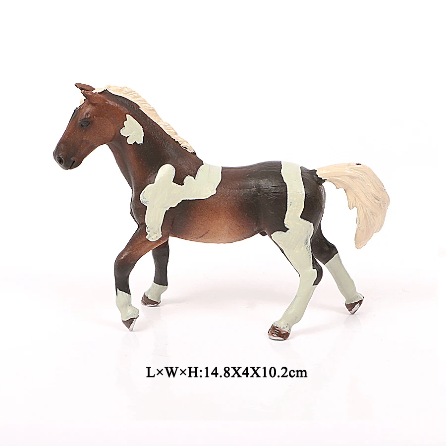 Животные на ферме, модели лошадей, Appaloosa, гарвардский ганновер, Clydesdale Quarter Arabian Horse, фигурки, цельная игрушка для детей - Цвет: 35
