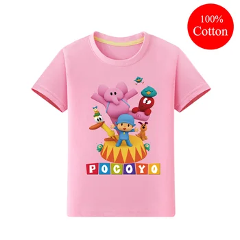 

Toddler Boy Girls Pocoyo T-shirts 3D Cute Print Tee Tops Clothes Children Clothing Kids Short Sleeve Casual Cotton Tshirt QA004